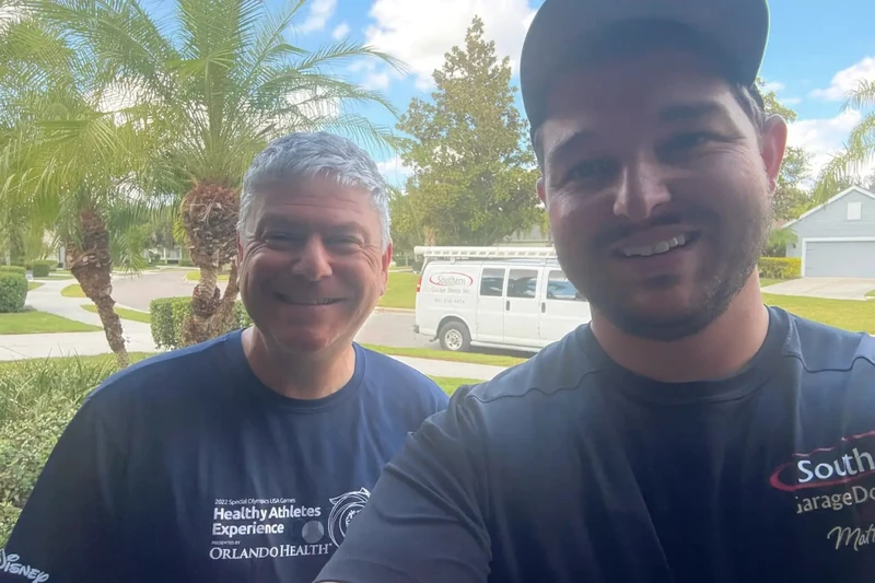 Ronald and Matthew Knepp outside — the leadership setting the direction