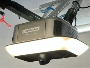 LiftMaster garage door opener installed in a garage